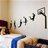 Pdrui Adesivi Murali Per Camera Da Letto, Sparare un Basket Adesivo Da Parete Decorazione Per Soggiorno Stanza dei Bambini 123×203cm | Stickers Murali Decorativo Per Corridoio Cucina Finestra
