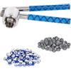 Jrifedptry Pinza crimpatrice per fiale da 20 mm, 100 tappi a scatto e 100 tappi in gomma inclusi