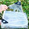 XINGWANGG Telo Impermeabile Esterno,Telone Trasparente in PVC Plastica 0,35mm,Antipioggia e Antivento,Copertura Protettivo,per Serra,Gazebo,Terrazze,Balconi,400g/m²,con Corda (190cm x 100cm)