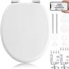 HAND - Tavoletta Water Universale in Legno con Cerniere Cromate Antiruggine - Copriwater Universale (Classica)
