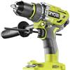 Ryobi 5133003941 R18PD7-0 - Trapano avvitatore a percussione, 18 V, funzionamento a percussione, senza batteria, mandrino a chiusura rapida, illuminazione a LED