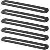 TopHomer 5 piastre di rammendamento piatte regolabili, 110 mm, in acciaio inox, con fessura singola, staffe dritte per giunzione in legno per riparazione di mobili