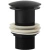 HSNJKLF Piletta Lavabo Bagno Accessori for rubinetti da bagno con tappo di scarico pop-up for lavabo da bagno in oro rosa spazzolato Piletta per Scarico Lavabo(Black no hole)