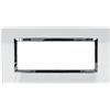 A2ZWORLD Placche Compatibile Con Vimar Plana, Placche Cristallo con Effetto Vetro, Da 7 Moduli/Posti, Colore Bianco