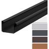 INEFA Grondaia rettangolare 200cm, 68mm Antracite plastica | Grondaia PVC per gazebo, carport e casetta da giardino, grondaia squadrata, grondaie in plastica, grondaia squadrata
