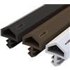 STEIGNER Guarnizione per Porta Finestra STD05 20 m 12 mm Marrone Guarnizione in Gomma Profilo per porte e finestre in Legno PVC Alluminio