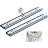 pingping1991 2 Pcs Guide/Binari con Cuscinetti a Sfere ad Estrazione guide per cassetti Estensione Completa, Montaggio Laterale Guide per Cassetti con Chiusura Ammortizzata(Size:40cm/16in)