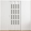 HDcasa HD CASA Porta a Soffietto Modello Extra Standard, in PVC con Vetri Trasparenti, Reversibile e Regolabile in Altezza e Lunghezza, Fai da Te, Made in Italy, arredo casa, Bianco 82x220 cm