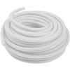 Armar Trading LTD Bianco Conduit bobina 16 mm diametro interno - 25 m di lunghezza - a coste flessibile tubo tondo rotolo tubo corrugato in polipropilene cavo flessibile W16/25