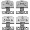 LVYXON Set di 4 cerniere a morsetto dal design innovativo, perfettamente realizzate per adattarsi a pannelli di vetro di dimensioni standard (spazzolati)