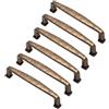 WSZGRJDM 6 pezzi 96/128mm Maniglia a Forma di Fiocco, Maniglia per Mobili in Lega di Zinco, Maniglia per Cassetti Maniglia Vintage a T, Maniglia per Porta da Cucina, Maniglie per Armadio