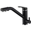 XJTNLB Miscelatore Cucina per Sistemi Osmosi Acqua calda e fredda Rubinetto Tre Vie per Sistemi Osmosi Girevole 360 ° Rubinetti da Lavello per Depuratore-Nero