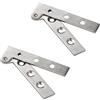 TopHomer 2 cerniere girevoli per porte, 180 gradi, in acciaio inox, pieghevoli, per armadietti (64 mm)