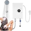 Generic Scaldabagno elettrico senza serbatoio | Display digitale della temperatura a riscaldamento rapido | Riscaldatore per doccia istantaneo compatto con acqua calda | Per, bagno,