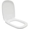 Ideal Standard - Fleo, Copriwater avvolgente a chiusura normale, Copri wc squadrato con cerniere incluse compatibile, Bianco