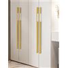 SZLXJMFL Maniglie per Mobili Dorate, Maniglie per Armadio Lunghe, Finitura Rivestimento | Ottone Solida, Centrale Tra i Fori: 64-980mm Maniglie a T per Mobile, 2 pz Maniglie per Armadietti Oro-600mm/23.6in
