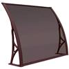 KDDFN Tettoia per Porta o Finestra Moderna,Pensilina Ingresso,Pensilina Copriporta Resistenti ai Raggi UV,Copertura in Policarbonato Marrone,per Patio Esterno,con Staffe Curve (60x120cm/24x47,Brown)