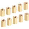YOKIVE 40pz M3 Distanziatori, Ottone Esagonale PCB Distanziatori Dadi, Mantieni Altezza Uniforme, Eccezionale per Scheda Madre, Circuito Scheda, Elettronica (Oro Tono, 8mm)