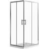 Parama Box doccia 80x100 angolare scorrevole h190 vetro temperato trasparente 6mm trattamento anticalcare maniglia in acciaio inox 304 mod. Tenerife