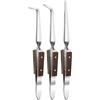 Cpolebev Set di 3 Pinzette Inverse di Precisione, Non Conduttive, In Acciaio Inossidabile, Antimagnetiche, con Punte Appuntite e Curve, In Acciaio Inossidabile