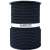 Kanirope Polybraid - Corda in poliestere, 6 mm, 100 m, colore nero, 16 strati intrecciati