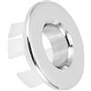 BORDSTRACT Anello di Troppopieno Per Lavello, Copri Foro Per Lavello in Ottone da 30 Mm Per Lavello da Cucina, Lavabo da Bagno(Argento)