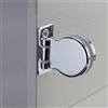 Oceanlend Cerniera per porta in vetro senza cornice, in lega di zinco, 180 gradi, per lavello e doccia, cerniera in vetro senza cornice, adatta per vetro spesso 5-12 mm (cerniera laterale singola)