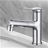 XDSMB Rubinetto Bagno con Doccetta Estraibile 3 Funzioni Rubinetto Lavandino Bagno Caldo E Freddo Miscelatore Monocomando Lavabo,cromo