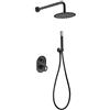 MICE COLLECTION Imex Olimpo GPC033-NG - Set doccia da incasso a parete colore nero opaco con soffione rotondo