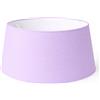 Generico 50 cm Paralume Tessuto di Cotone con PVC Bianco, Prodotto Artigianale, per Lampada da Tavolo, Piantana (Lilla)