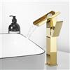 XDSMB Rubinetto Bagno Lavabo Oro Monocomando Cascata Ottone Miscelatore Rubinetto Cascata Aperto Miscelatore Lavabo Alto