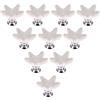 Creatwls 10pcs Singolo Foro Pomoli In Ceramica Da Cucina Armadio Petto Cassetti Porta Manopole A Stella Di Mare Decorativi Maniglie (Bianco)