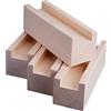 zcru004 Set di 4 Sollevatori da Letto in Legno,Rialzo per Mobili In Legno di Pino,Rialzi per Tavolo,Rialzi di Letto,Rialzi di Letto Massello,Piedini per Mobili 5 cm di Altezza (2cm)