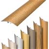 Dalsys profilo di transizione autoadesivo 93cm x 30mm in alluminio, da inserire e collegare, listello passaggio pavimento con compensazione altezza, finitura rovere elegante