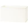 ORION LIGHTSTYLE Paralume in tessuto, (32 x 16 x 18 cm), per attacco E27 rettangolare, schermo di ricambio per lampada da terra, lampada da tavolo, rettangolare, crema, crema-bianco