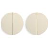 Evionlin Maniglie per cassetti bianco opaco, 6,35 cm tira maniglie, 4 pezzi (2 paia) maniglie per armadio a mezzaluna con pomelli semicircolari con viti per armadio cucina, mobili camera da letto