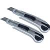 LEDLUX 2 PCS Taglierino Professionale, Cutter Con Ricarica Lama Automatica, 2 Taglierini con 10 Lame di Ricambio Da 18mm