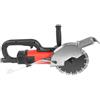 Deurqund Sega per calcestruzzo elettrica 2700W, 220V sega per calcestruzzo con 7000 giri/min per acciaio e pietra, taglio a secco e a umido, profondità di taglio 68mm, lama inclusa - Ideale per edilizia e