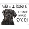 Lovelytiles CANE CORSO Attenti al padrone qui l'unico normale sono io! CANE CARTELLO TARGA IN METALLO (20X30)