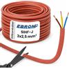 EBROM SIHF-J, cavo per sauna, in silicone, al metro, 3 x 2,5 mm², rame OFC zincato al 100% -