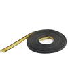ODM Nastro in fibra di vetro, colore nero, autoadesiva, per sportello del camino, stufa, in fibra di vetro, resistente al calore fino a 550 °C 10 x 2 mm, piatto, 2 m