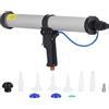 YDuupxe Pistola per Silicone Pneumatica, Pistola per Silicone Alimentata Ad Aria in Lega di Alluminio da 600 Ml con Regolatore del Flusso D'aria, per la Decorazione di Edifici,