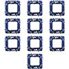 Electron 10 supporti a 2 moduli/posti per placche, scatola tonda 502, Compatibile Con BTicino Living, alta qualità e lunga durata, per placche in plastica, alluminio e vetro, originali e compatibili