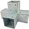 Loggyland Connettore per Legno, Connettore ad Angolo, Connettori Post per 4 x Kantholzbalken 70 x 70 MM