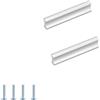 SZLXJMFL Maniglie per Armadio, 2 Pezzi Maniglie per Mobili Solida Alluminio | Finitura Anodizzato, Colore: Alluminio, Maniglie da Cucina Distanza Fori:64-192 mm Maniglie per Cassetti 64mm/2.5in
