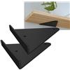 DSWZLQDXB 2 pezzi Staffe per Mensole Flottanti Triangolo,Reggimensola Nascosta,Staffa di Scaffale Invisibile,Reggi Mensola da Muro metalli per Ripiano,Libreria,Cucina (8×10cm,Black)