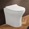 Inbagno Wc singolo filomuro bianco lucido senza brida, scarico universale a parete o a pavimento, fissaggi inclusi, ITACA