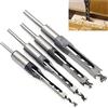 Andifany 4 pz lavorazione del legno punta quadrata punte da trapano legno mortasa scalpello set lavorazione del legno fori set con Twist trapano DIY mortasa scalpello utensili elettrici