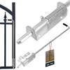 KOTARBAU® Chiavistello per Porta - Catenaccio - Chiavistello per Cancello - Acciaio Zincato - 800 mm - Argento - Manico in Gomma - Serratura Sicura - Resistente Alle Intemperie - Montaggio Universale