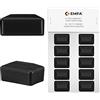 EMFA 10 pezzi capuccio rettangolare 60x40 mm nero per palo pali cappucci per recinto